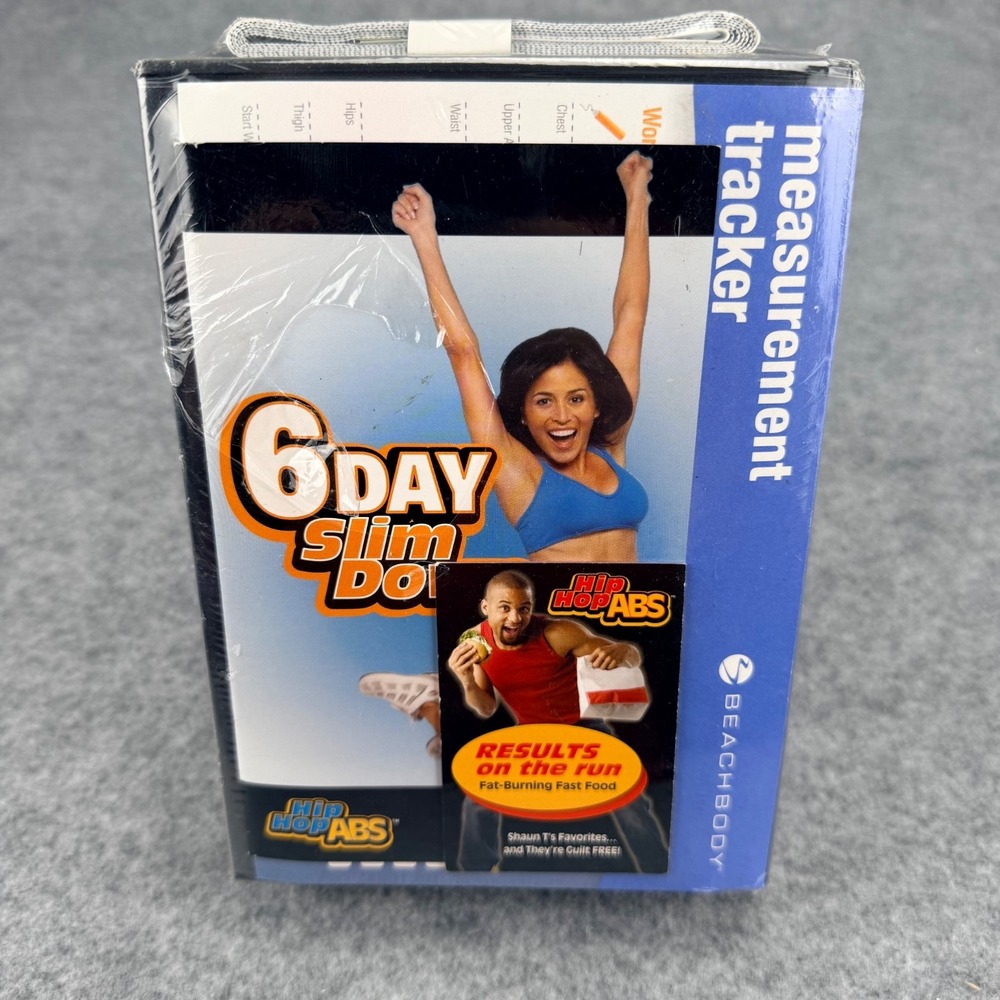 Hip Hop Abs 6 Day SlimDown 3 DVD Set Tracker Beachbody Shaun T 678026412192 NEW
